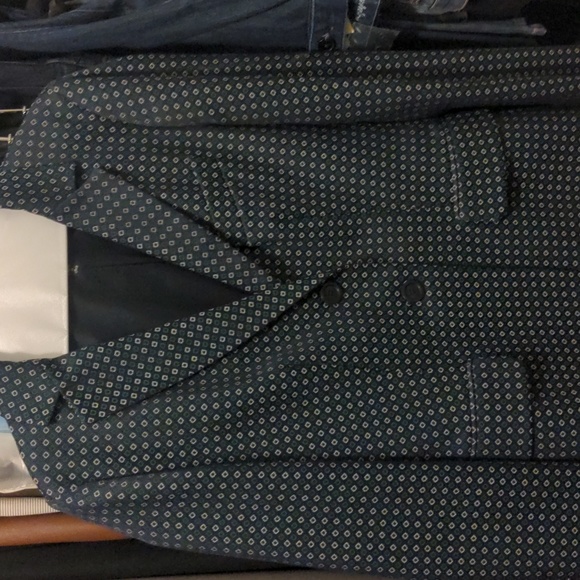 Weekend by Max Mara navy jacquard blazer - sz US12 - Picture 1 of 7